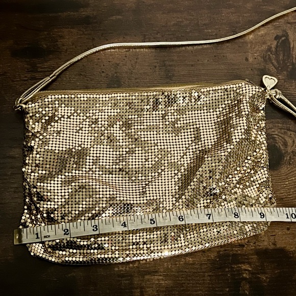 WHITING AND DAVIS gold mesh crossbody - Picture 5 of 6